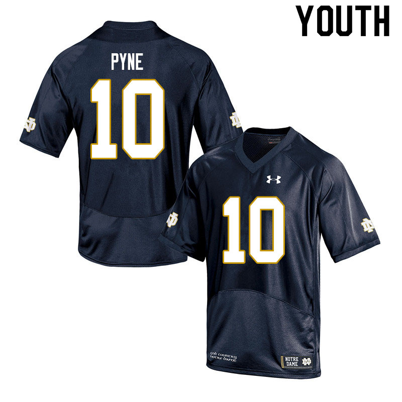 Youth #10 Drew Pyne Notre Dame Fighting Irish College Football Jerseys Sale-Navy - Click Image to Close